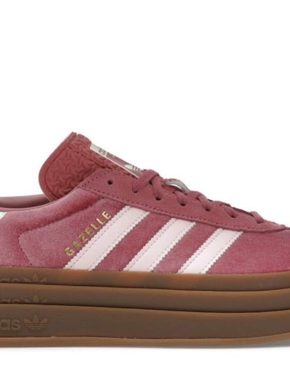 adidas Gazelle Platform Suede Sneakers - Rose Pink/White